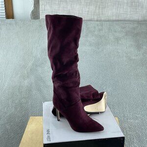 Nine West Women's PERINO Knee High Boot, Burgundy 600, 7 S085